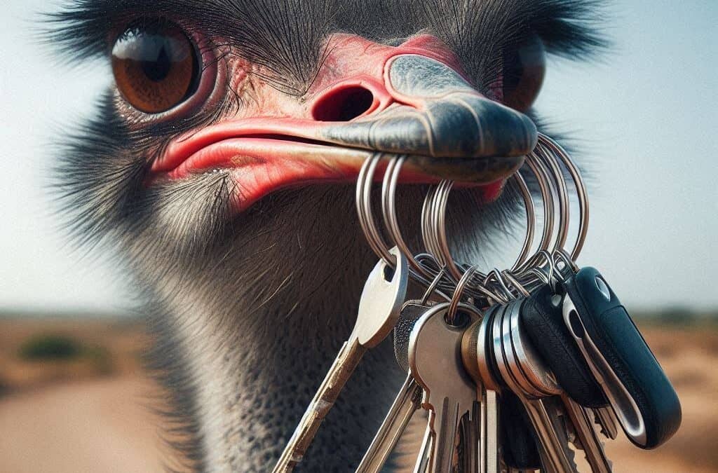 Ostrich and Keys