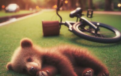 Bear Cub and a Bike